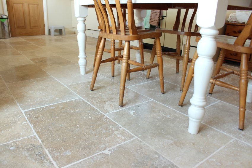 Travertine Floors with Professional Sealing by Elegant Floor Services in Baltimore & DC area